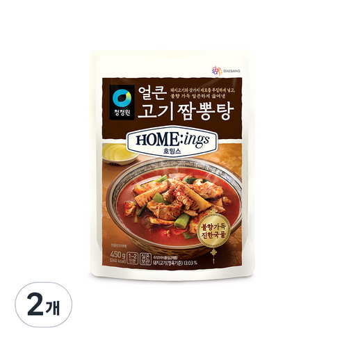 호밍스 얼큰 고기 짬뽕탕, 450g, 2개