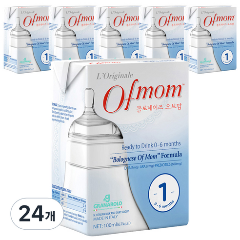 오브맘 액상분유 1단계(0개월~6개월) 100ml, 24개