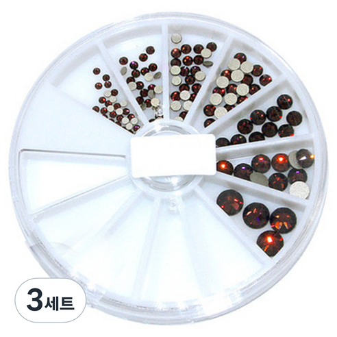스와로브스키 네일 스톤 세트, 버건디, 3세트