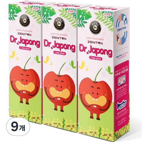 제니튼 닥터자퐁 초등학생용 치약, 60g, 9개