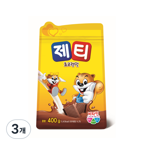 동서 제티 쵸코렛맛 분말, 400g, 3개
