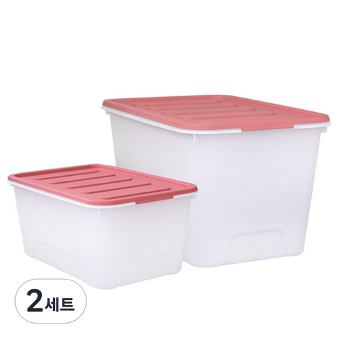가쯔 멀티블럭 리빙박스, 레드, 2세트