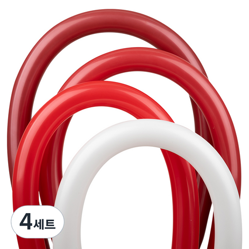 셈퍼텍스 요술풍선 260s 40입, 화이트+레드+임페리얼레드+멀롯, 4세트