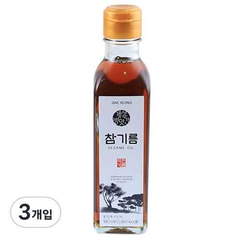 개성방앗간 참기름, 180ml, 3개입