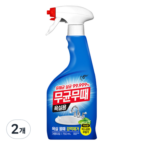 무균무때 욕실용 세정제 단품, 750ml, 2개