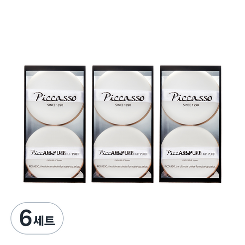 피카소 2 in 1 에어퍼프 2p, 에어퍼프 2 in 1, 6세트