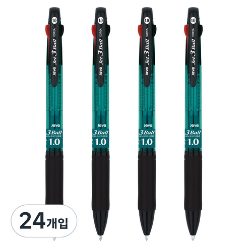 자바펜 제트3볼펜 1.0mm, 민트, 24개입