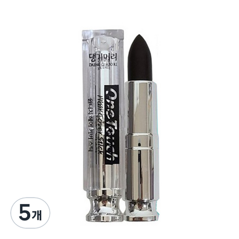 댕기머리 원터치 헤어 커버 스틱 4g, 자연흑갈색, 5개