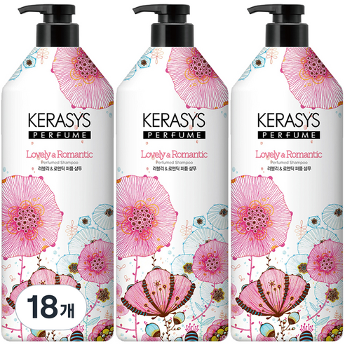 케라시스 러블리 앤 로맨틱 퍼퓸샴푸 꽃향, 980ml, 18개