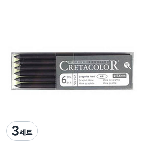 크레타칼라 샤프콘테심 6p, 26186(흑연6B), 3세트