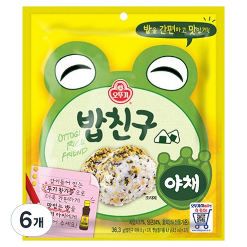 오뚜기 밥친구 야채, 36.3g, 6개