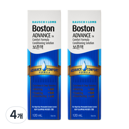 바슈롬 보스톤 어드밴스 렌즈 보존액, 4개, 120ml