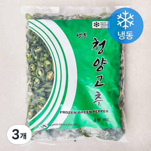 냉동 베트남 청양고추 (냉동), 1kg, 3개