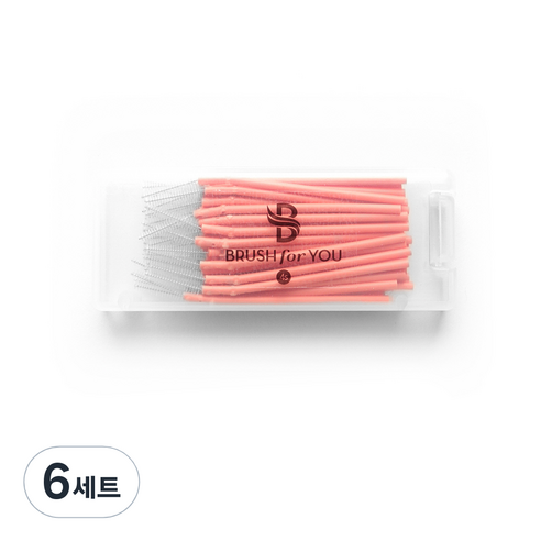 브러쉬포유 휴대용 치간칫솔 4S 0.6mm 50p, 50개, 6세트