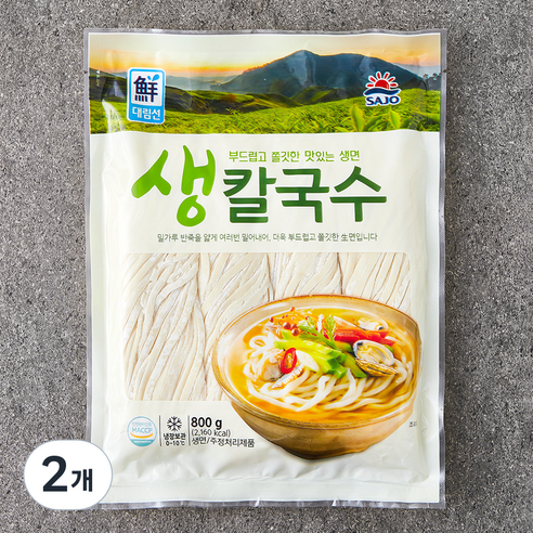 대림선 생칼국수, 800g, 2개