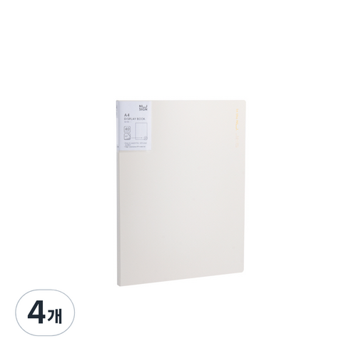 누사인 파스텔 모던 클리어 파일 40매, 4개, 베이지