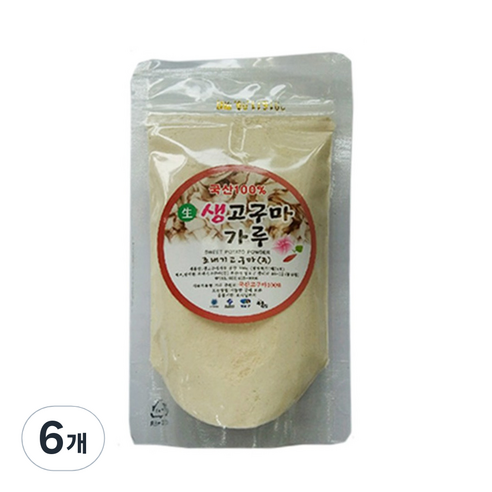 조내기고구마 생고구마 가루, 100g, 6개