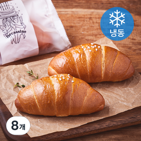베카신 버터 소금빵 (냉동), 65g, 1개입, 8개