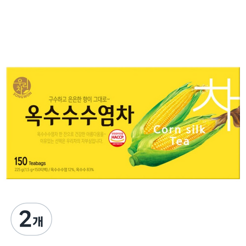우리차 옥수수수염차, 1.5g, 150개입, 2개