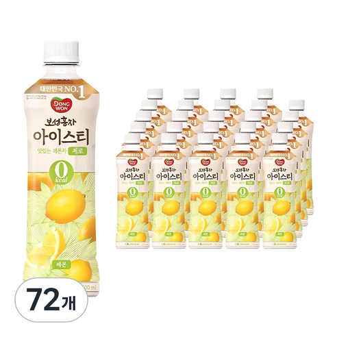 동원보성홍차 아이스티 제로 레몬, 500ml, 72개