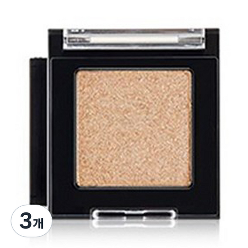 더페이스샵 모노 큐브 아이섀도우 글리터 1.8g, BE02 디어베이지, 3개