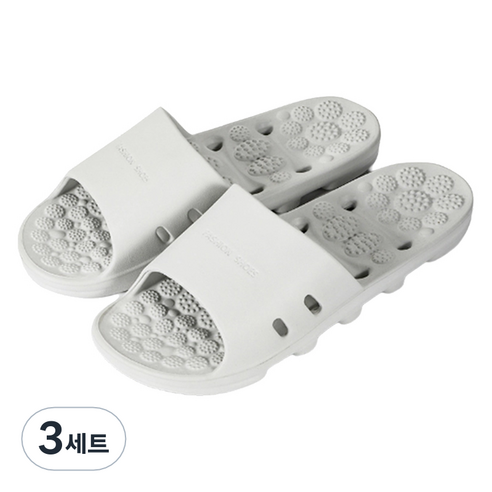 언헤브 패션 지압 슬리퍼 260, 03 그레이, 3세트