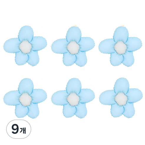 조이파티 은박풍선 큐티플라워 2p, 블루, 9개