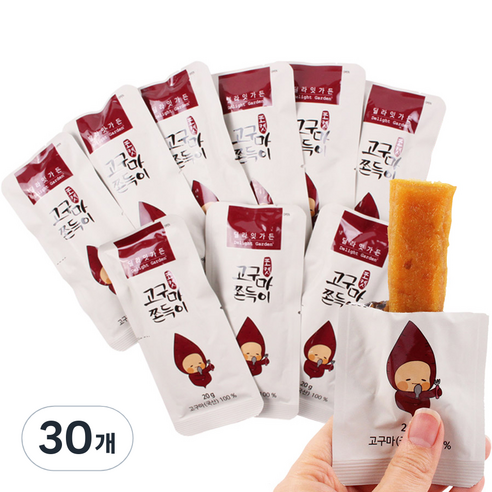 딜라잇가든 순수 고구마 쫀득이 오리지널, 20g, 30개