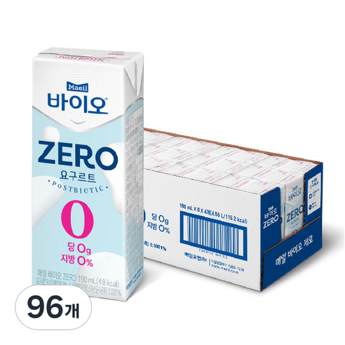 매일바이오 ZERO 요구르트, 190ml, 96개