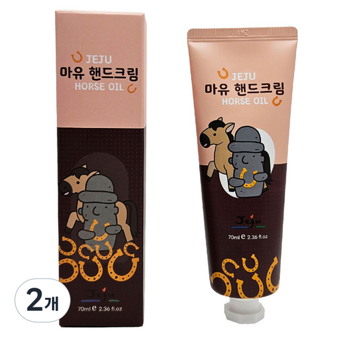 제주갬성 마유 핸드크림, 70ml, 2개