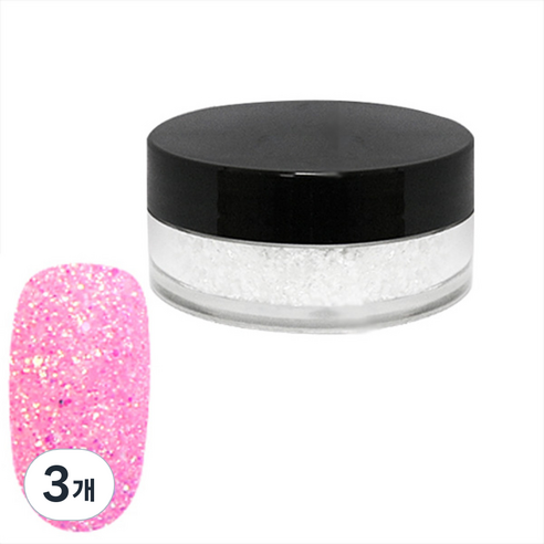 네일스케치 보석글리터 15g, 네온핑크, 3개