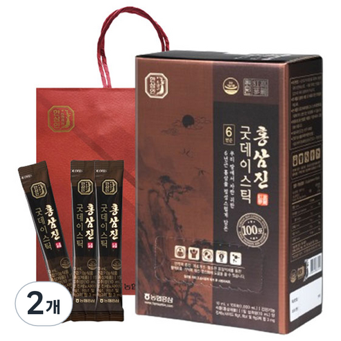 한삼인 홍삼진 굿데이스틱 + 쇼핑백, 1L, 2개
