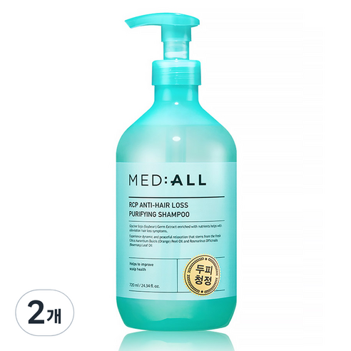 메디올 알시피 안티 헤어 로스 퓨리파잉 샴푸, 720ml, 2개