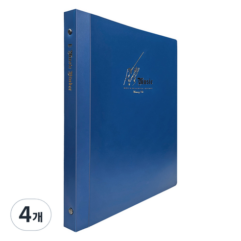 희망사무포인트 A4 O링 20매 바인더형 악보화일 BP3307, 네이비, 4개