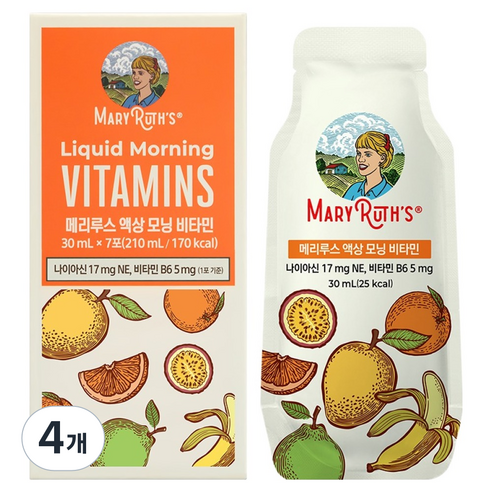메리루스 액상 모닝 비타민 7p, 210ml, 4개
