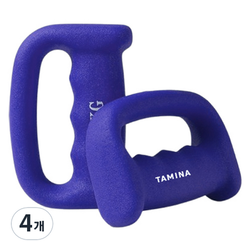 타미나스포츠 프리미엄 그립형 아령 덤벨 블루, 4개, 1kg