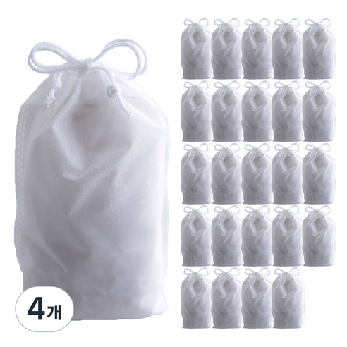 부직포 복주머니 더스트백 22 x 32 cm 25p, 화이트, 4개