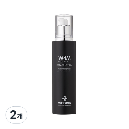 웰스킨 더블유포엠 옴므 리페이스 로션, 130ml, 2개