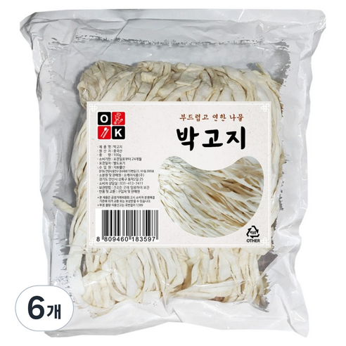 오케이 박고지, 6개, 100g
