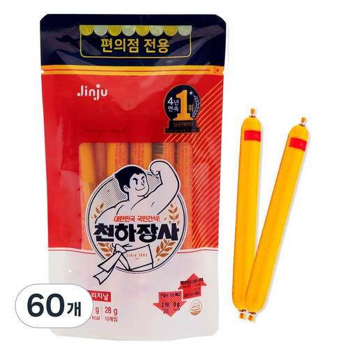 진주햄 천하장사 오리지날 소시지, 280g, 6개