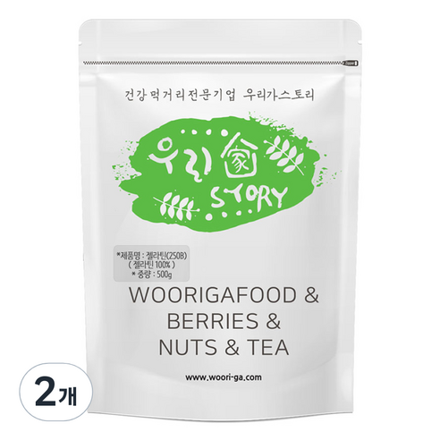 우리가스토리 프리미엄 우피 젤라틴 250B 베이킹재료, 500g, 2개