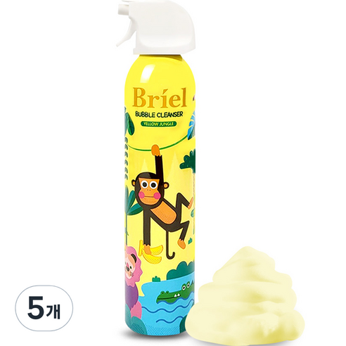 브리엘 옐로우 정글 버블 클렌저 누들타입 바나나향, 5개, 300ml