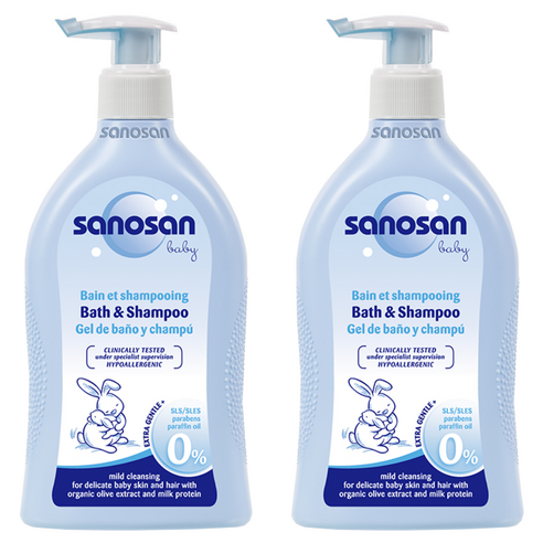 사노산 바스앤샴푸 올인원클렌저, 500ml, 2개