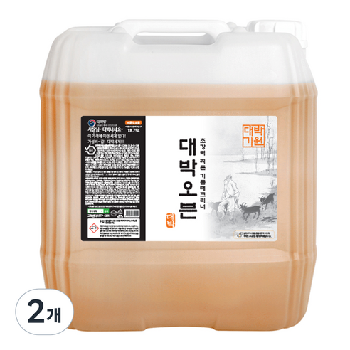 대박오븐 업소용 기름때 클리너 레몬향, 18.75L, 2개