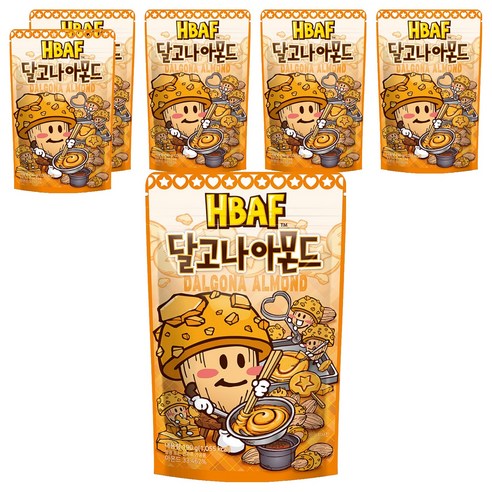 바프 달고나 아몬드, 190g, 6개