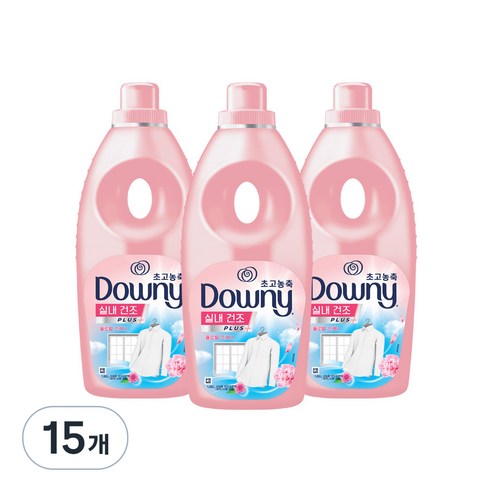 다우니 엑스퍼트 실내건조 플로럴프레시 초고농축 섬유유연제 본품, 1.05L, 15개