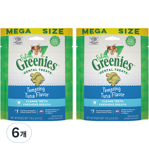 그리니즈 고양이 필라인 간식, 참치, 130g, 6개