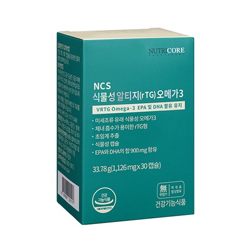 뉴트리코어 NCS 식물성 알티지 오메가3, 30정, 1개