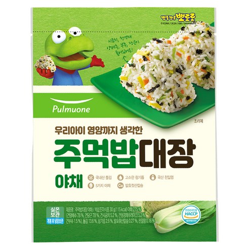 풀무원 주먹밥대장 야채, 1개, 30g