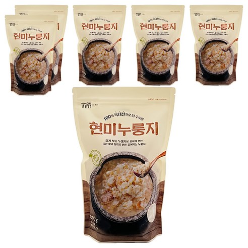 태광선식 일일곡식 국산 현미 누룽지, 800g, 6개